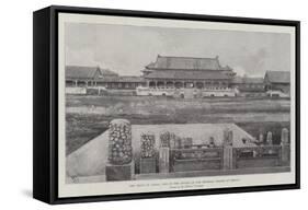 The Crisis in China, One of the Courts of the Imperial Palace at Peking-Joseph Holland Tringham-Framed Stretched Canvas