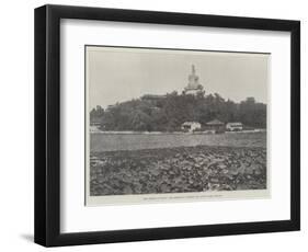 The Crisis in China, the Emperor's Garden and Lotus Lake, Peking-null-Framed Premium Giclee Print