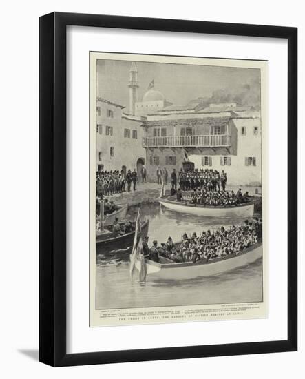 The Crisis in Crete, the Landing of British Marines at Canea-Joseph Nash-Framed Giclee Print