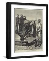The Crisis in Egypt, a Krupp Field-Gun in the Earthworks, Alexandria-null-Framed Giclee Print