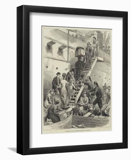 The Crisis in Egypt, Refugees Embarking at Alexandria-null-Framed Premium Giclee Print