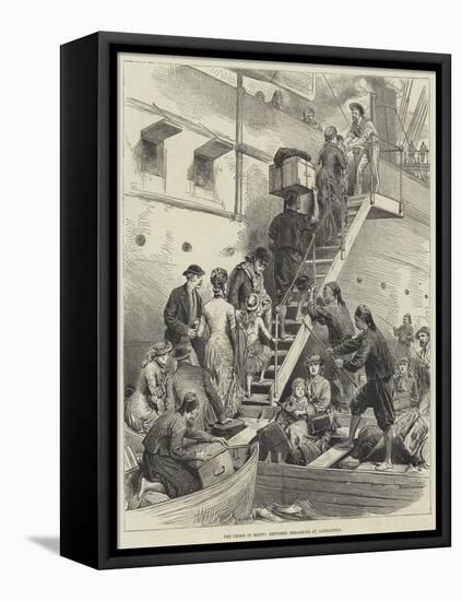 The Crisis in Egypt, Refugees Embarking at Alexandria-null-Framed Stretched Canvas