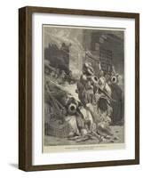 The Crisis in Egypt, Rioters at Alexandria Wrecking a Shop-Charles Auguste Loye-Framed Giclee Print