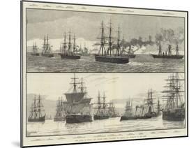 The Crisis in Egypt, the British Fleet Available to Defend Our Interests in the East-null-Mounted Giclee Print