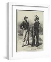 The Crisis in Egypt, the Men for Arabi Pasha, English and French Sailors at Alexandria-null-Framed Giclee Print