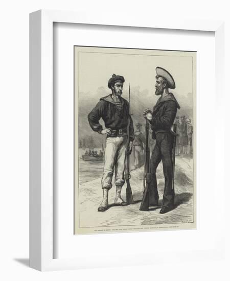 The Crisis in Egypt, the Men for Arabi Pasha, English and French Sailors at Alexandria-null-Framed Giclee Print