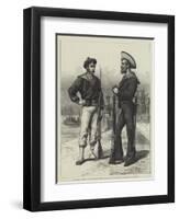 The Crisis in Egypt, the Men for Arabi Pasha, English and French Sailors at Alexandria-null-Framed Premium Giclee Print