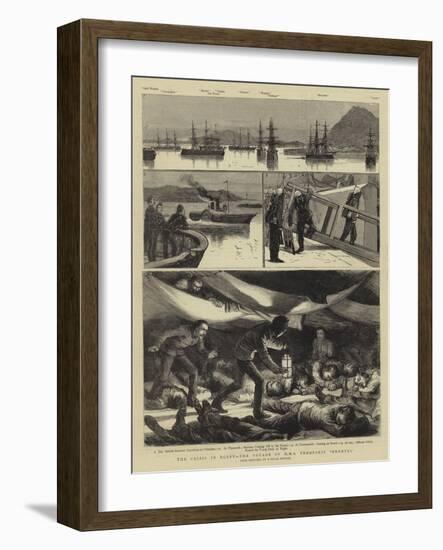 The Crisis in Egypt, the Voyage of HMS Troopship Orontes-null-Framed Giclee Print