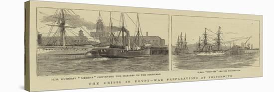 The Crisis in Egypt, War Preparations at Portsmouth-William Edward Atkins-Stretched Canvas