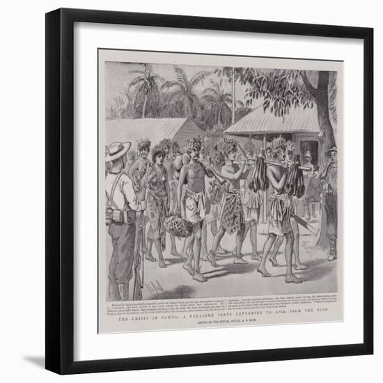 The Crisis in Samoa, a Foraging Party Returning to Apia from the Bush-Alexander Stuart Boyd-Framed Giclee Print