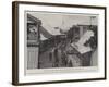 The Crisis in Samoa, Rebel Warriors Marching Down the Main Street of Apia-null-Framed Giclee Print