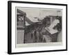 The Crisis in Samoa, Rebel Warriors Marching Down the Main Street of Apia-null-Framed Giclee Print