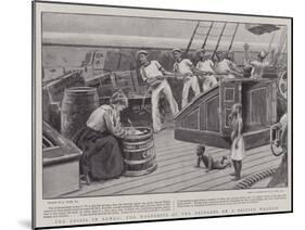 The Crisis in Samoa, the Hardships of the Refugees on a British Warship-Joseph Nash-Mounted Giclee Print