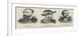 The Crisis in Siam, Portraits of French and Siamese Officials-null-Framed Giclee Print