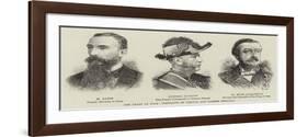 The Crisis in Siam, Portraits of French and Siamese Officials-null-Framed Giclee Print