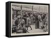 The Crisis in the Transvaal, a Daily Scene at the Park Railway Station, Johannesburg-Frank Dadd-Framed Stretched Canvas