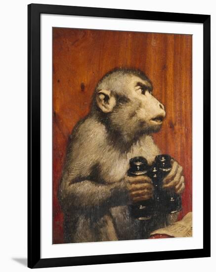 The Critic-Gabriel Von Max-Framed Giclee Print