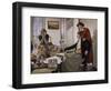 The Critics, 1922 (Oil on Canvas)-Harold Harvey-Framed Giclee Print