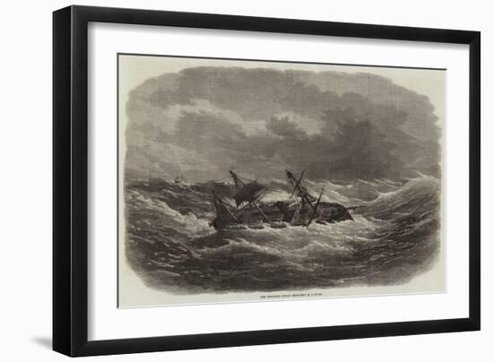 The Crocodile Indian Troop-Ship in a Storm-Edwin Weedon-Framed Giclee Print