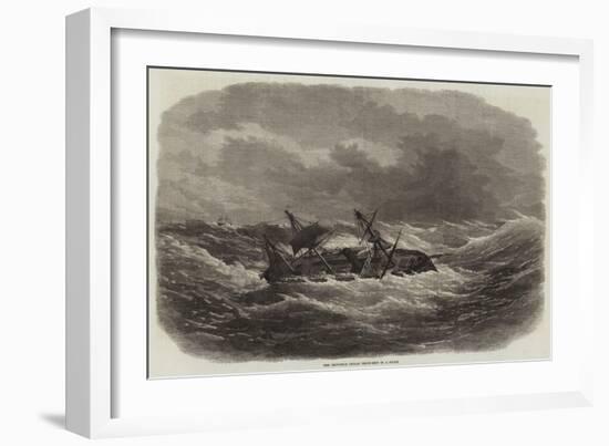 The Crocodile Indian Troop-Ship in a Storm-Edwin Weedon-Framed Giclee Print