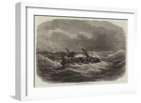 The Crocodile Indian Troop-Ship in a Storm-Edwin Weedon-Framed Giclee Print