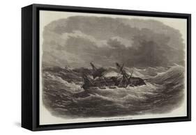 The Crocodile Indian Troop-Ship in a Storm-Edwin Weedon-Framed Stretched Canvas