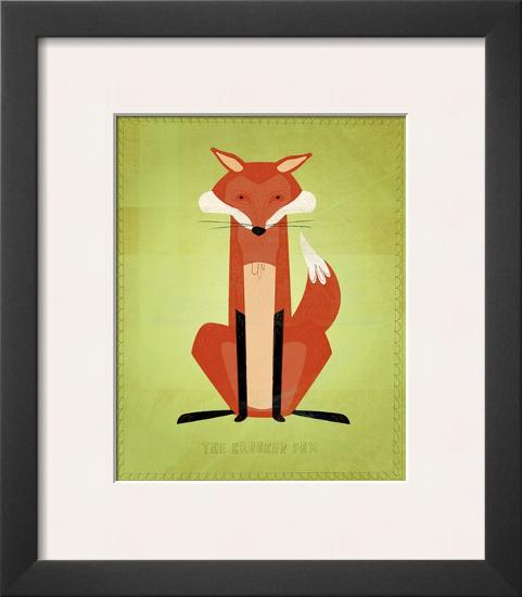 The Crooked Fox-John Golden-Framed Art Print