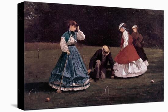 The Croquet Game-Winslow Homer-Stretched Canvas