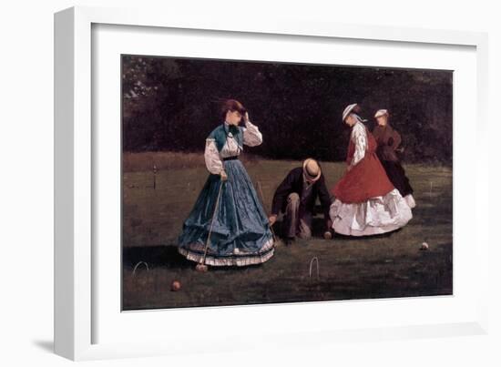 The Croquet Game-Winslow Homer-Framed Giclee Print