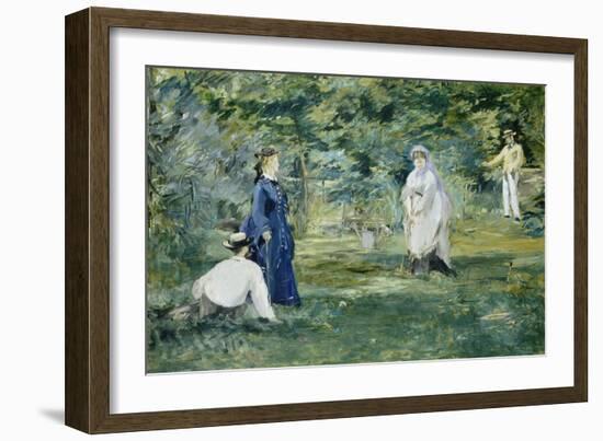 The Croquet Party, 1873-Edouard Manet-Framed Giclee Print