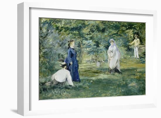 The Croquet Party, 1873-Edouard Manet-Framed Giclee Print