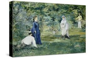 The Croquet Party, 1873-Edouard Manet-Stretched Canvas