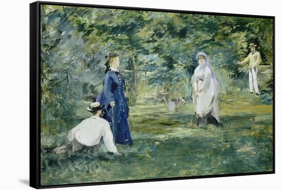 The Croquet Party, 1873-Edouard Manet-Framed Stretched Canvas