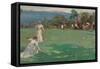 The Croquet Party, 1890-93 (Oil on Canvas)-John Lavery-Framed Stretched Canvas