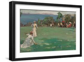 The Croquet Party, 1890-93 (Oil on Canvas)-John Lavery-Framed Giclee Print