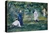 The Croquet Party (La Partie De Croque)-Edouard Manet-Stretched Canvas