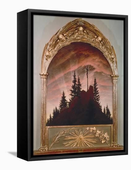 The Cross in the Mountains, 1808 (For the Private Chapel of the Earl Von Thun in Tetschen)-Caspar David Friedrich-Framed Stretched Canvas