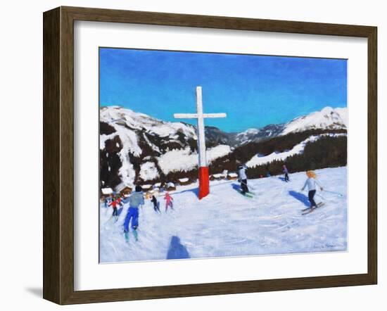 The Cross, Morzine, France, 2017-Andrew Macara-Framed Giclee Print