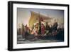 The Crossing of the Bosphorus by Godfrey of Bouillon (circa 1060-1100) and His Brother, Baldwin-Emile Signol-Framed Giclee Print