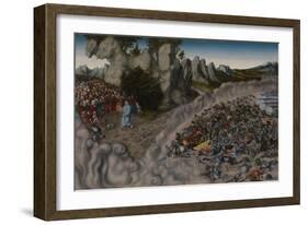 The Crossing of the Red Sea (Pharaoh's Hosts engulfed in the Red Sea), 1530-null-Framed Giclee Print