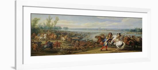The Crossing of the Rhine, 12th June 1672-Adam Frans van der Meulen-Framed Giclee Print
