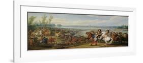 The Crossing of the Rhine, 12th June 1672-Adam Frans van der Meulen-Framed Giclee Print