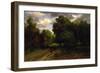 The Crossroads of the Eagle's Nest, Fontainebleau Forest, 1843-44-Charles Francois Daubigny-Framed Giclee Print