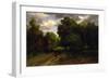 The Crossroads of the Eagle's Nest, Fontainebleau Forest, 1843-44-Charles Francois Daubigny-Framed Premium Giclee Print