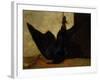 The Crow, 1849 (Oil on Panel)-Francois Bonvin-Framed Giclee Print