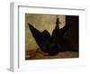 The Crow, 1849 (Oil on Panel)-Francois Bonvin-Framed Giclee Print