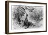 The Crow and the Fox, from "Fables" by Jean de La Fontaine-Gustave Doré-Framed Giclee Print