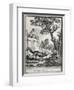 The Crow and the Fox, Illustration-Jean-Baptiste Oudry-Framed Giclee Print