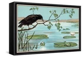 The Crow and the Frog-null-Framed Stretched Canvas