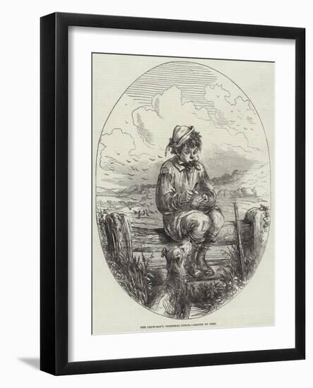 The Crow-Boy's Christmas Lunch-Hablot Knight Browne-Framed Giclee Print